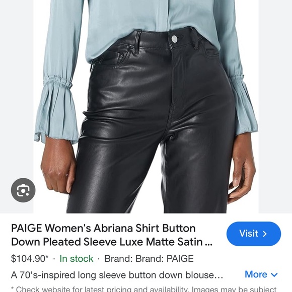 ⚡️PAIGE LUXE MATTE SATIN BLOUSE⚡️SIZE MEDIUM - Picture 8 of 9